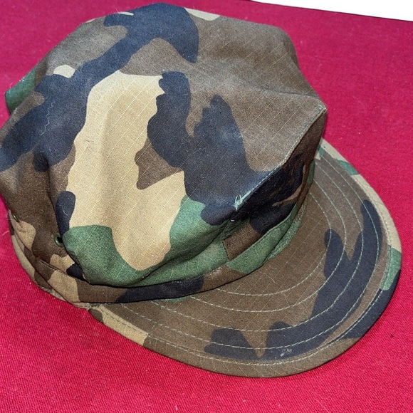 USA Army CAMOUFLAGE cap HAT ripstop tan black green brown large cotton Kentucky - Picture 3 of 11